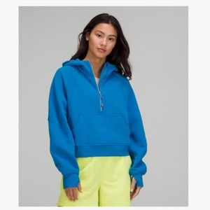 Lululemon Scuba Oversized Half Zip Hoodie in Poolside - XS/S